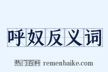 呼奴反义词是什么意思的图片